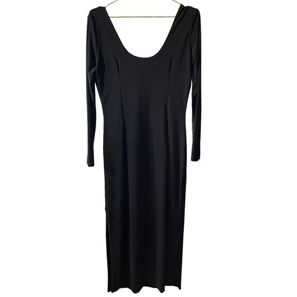 AYM Paxton Dress with Long Sleeves Black Bodycon Midi Dress Size 2XL NEW - Picture 9 of 11
